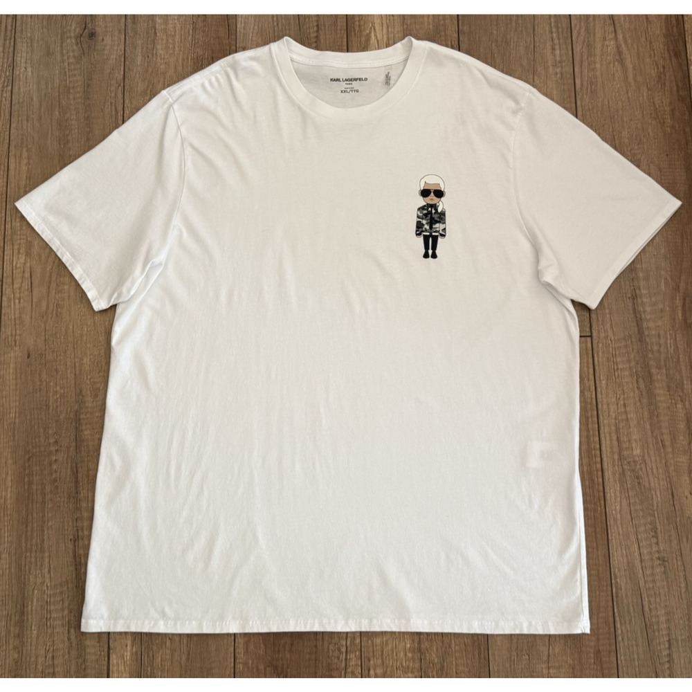 KARL LAGERFELD Paris “Kamo Blazer Karl” T-Shirt - NWOT - Men's 2XL - White